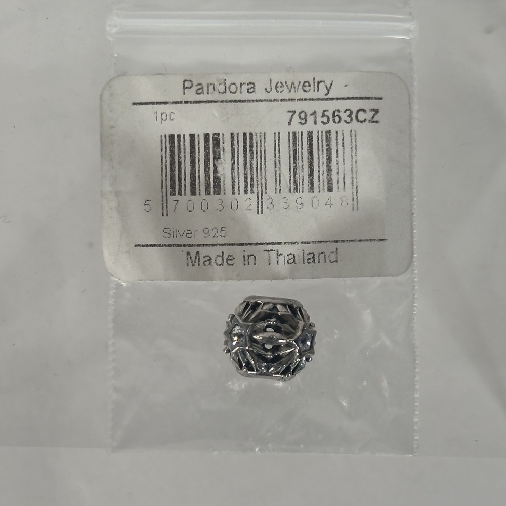 Pandora Disney Frozen Snowflake Charm 791563CZ Sterling Silver 925 CZ Retired